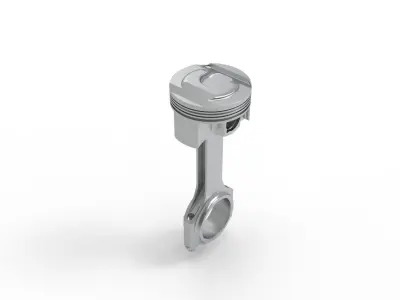 piston and connecting rod 3D model