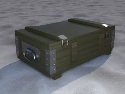 ammunition box Low-poly 3D model 3