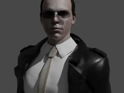 AgentSmith man on chair 3D model