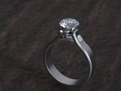 Ring brilante womans 3D model