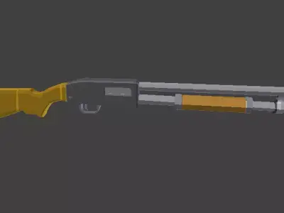 Bataan 71 Low poly Escopeta Low-poly 3D model
