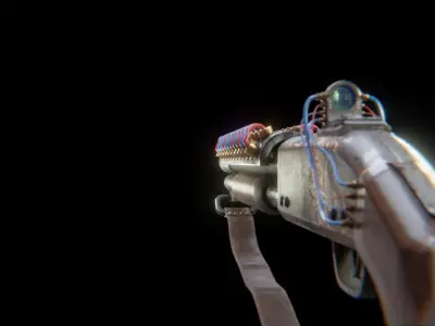 Rail Shotgun Low-poly 3D model