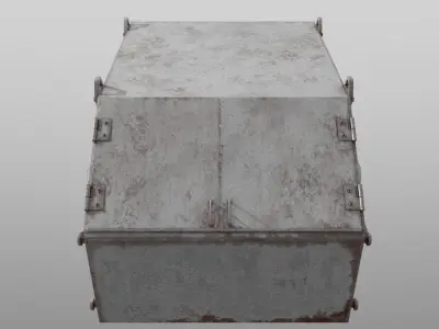 Trash container 3D model 2