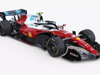 F1 Ferrari SF26 2026 Low-poly 3D model