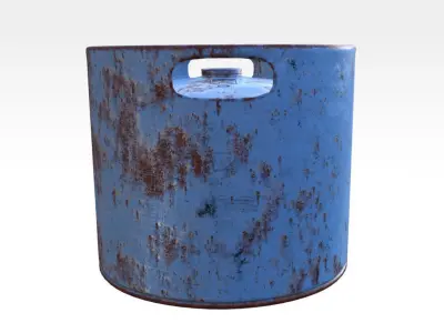 Steel Barrel - Type B Low-poly 3D model