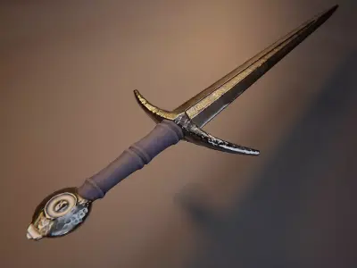 Medieval Sword Low-poly 3D model