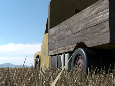 Rusted Abandoned Truck 3D model