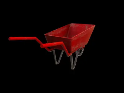 Wheelbarrow - PBR - Textured Low-poly 3D model