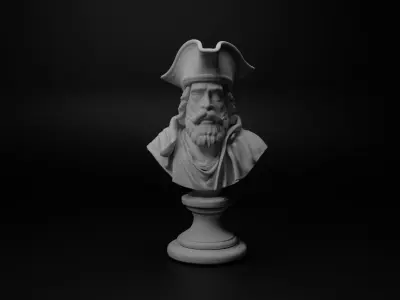 Spanish Conquistador Bust Chess 3D print model order