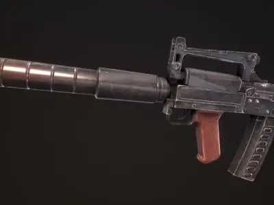 OTs-14 Groza Low-poly 3D model
