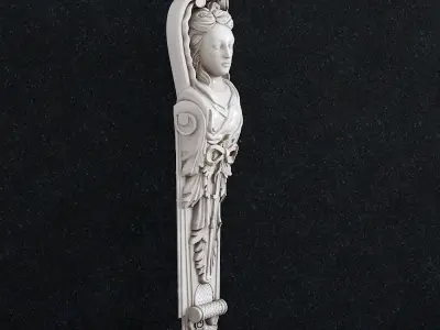 Statue of a woman Caryatid 3D print model