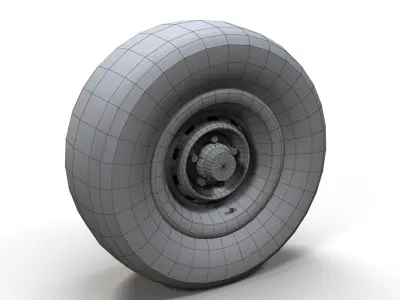 SUV wheel PBR Low-poly 3D model
