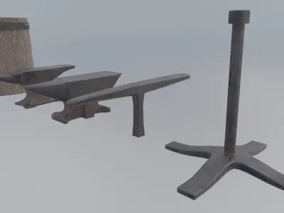 Anvil Props Low-poly 3D model