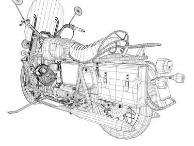 Motorcycle Low-poly 3D model shop