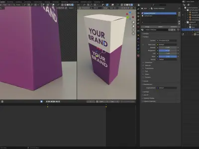 Product Cosmetic Box and Bottle 3D model