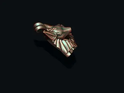 Egyptian Anubis head pendant 3D print model