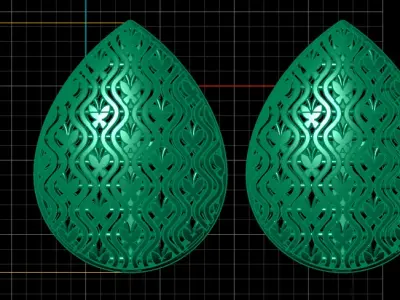 ANTIQUE INDIAN STYLE LOCKET SET 3D PRINTABLE MODEL 3D print model