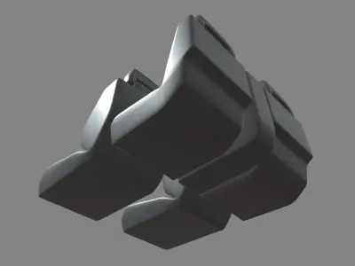 Car Seat 016 Low-poly 3D model