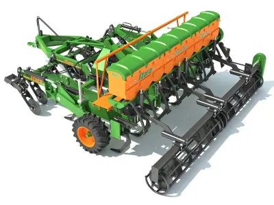 Seed Drill Stara 3D model