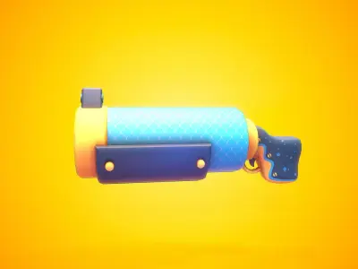 Stylized Shotgun Low-poly Low-poly 3D model