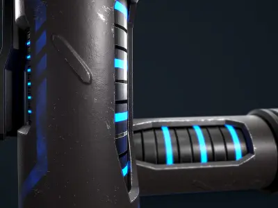 Sci-Fi Flashbang Grenade Low-poly 3D model