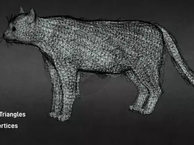 Orange Cat Animated Free low-poly 3D model