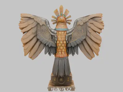 Rooster Statue Low-poly 3D model