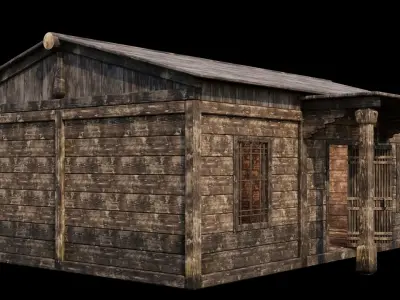 Medieval Houses 49- 4K Textures Game Ready Low-poly 3D model