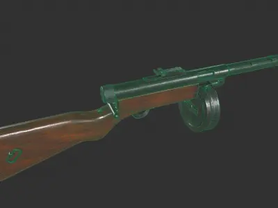 Suomi KP31 Low-poly 3D model