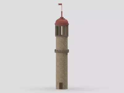 Medieval Castle Module 08 Low Poly PBR Realistic Low-poly 3D model