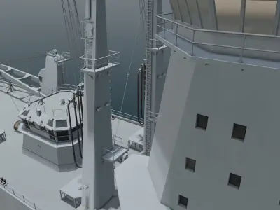 Ship 3D Model Low-poly 3D model