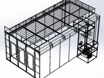 AUTOMOTIVE PAINTING CABIN 3D model