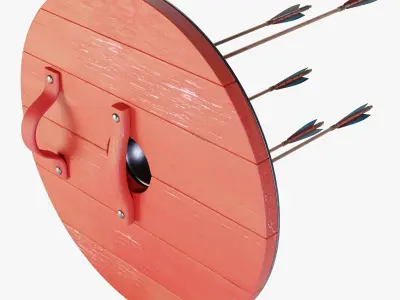 Viking Shield 3D model 9