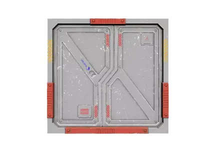 sci fi door Free low-poly 3D model purchase