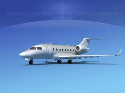 Bombardier Challenger CL-605 Bare Metal 3D model