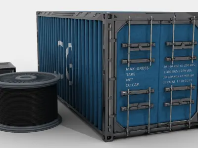 TEU container 3D model