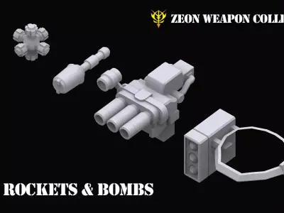 Gundam Zeon Rockets and Bombs 3D model
