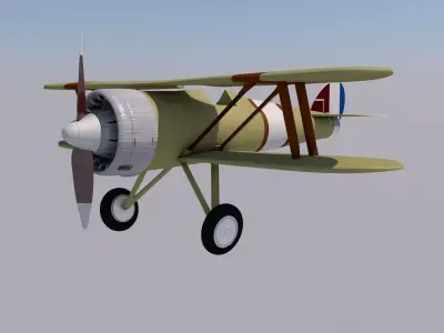 Biplane 3D model