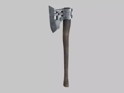 Wooden axe Low-poly 3D model shop
