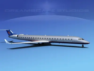 Bombardier CRJ900 United Express 1 3D model
