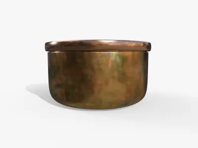 Box Casper Steel Gold Low-poly 3D model