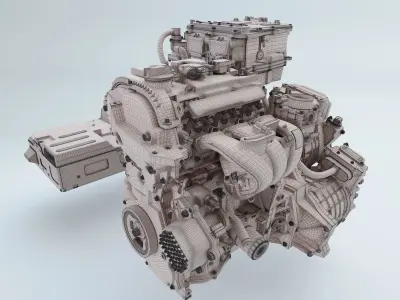 Nissan E-POWER Engine 3D model