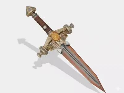 Clockwork Ember Dagger 3D Model Low-poly 3D model