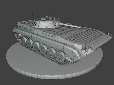 BMP-1K Troop Carrier - Armored vehicle Low-poly 3D model