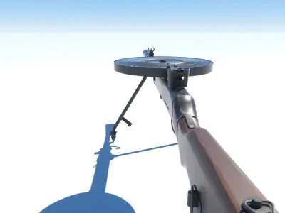 Degtyaryov machine gun DP-27 Low-poly 3D model