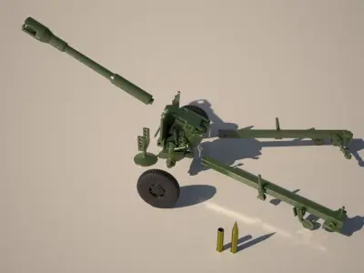Howitzer Artillery for 3Dprint 3D print model