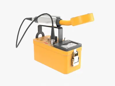 Radiation Survey Meter Low-poly 3D model