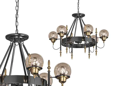 Globe Trenger Chandelier 6  3D model
