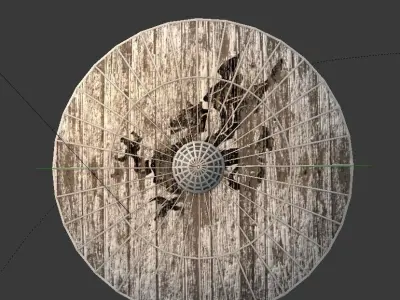 Game Ready Viking Round Shield Low-poly 3D model