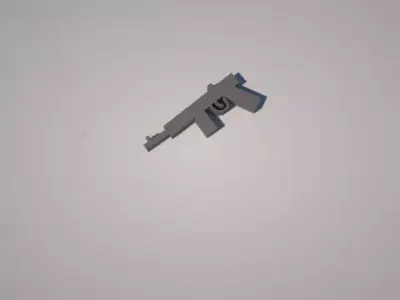 lowpoly mat49 1948 french smg Low-poly 3D model